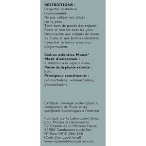 Huile essentielle bio* cèdre atlas 15ml