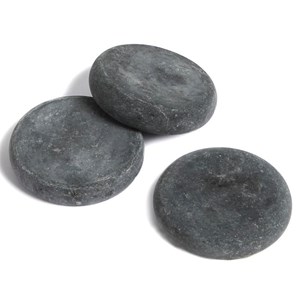 3 pierres rondes et plates de massage