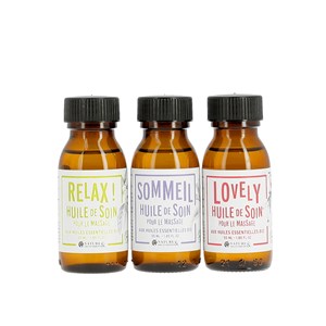Coffret 3 huiles de massage