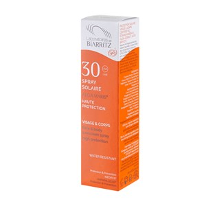Spray solaire SPF 30 certifié bio