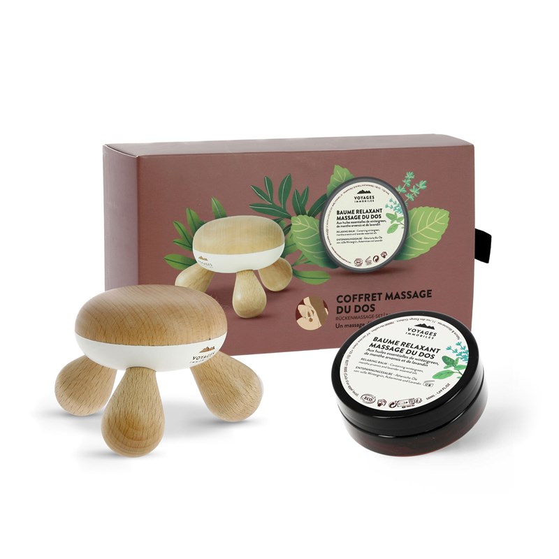 Coffret massage du dos masseur et baume
