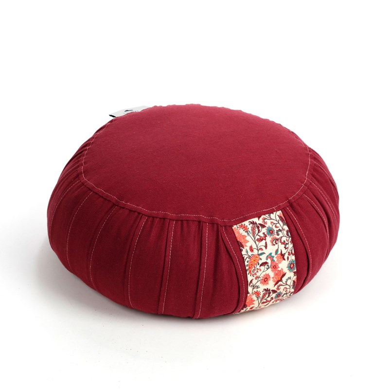 Zafu rouge en coton bio
