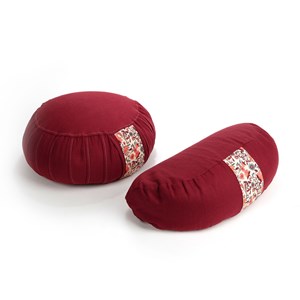 Zafu rouge en coton bio