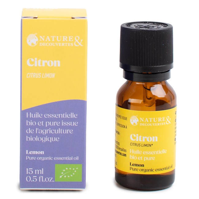 Huile essentielle bio* de citron 15ml