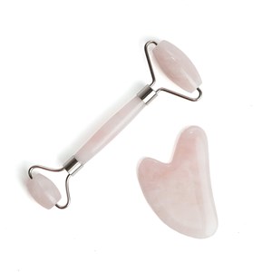 Coffret roll on et Gua Sha Quartz rose