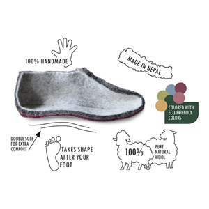 Chaussons 100% laine Egos 44