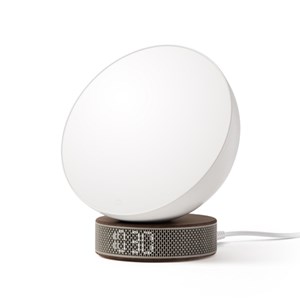 Simulateur aube réveil Lampe Miami bois