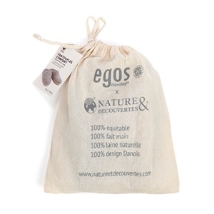 Chaussons Egos en laine grise adultes 41-42