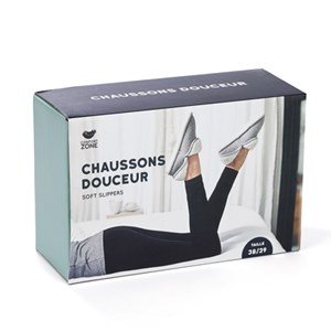 Chaussons confort gris clair 36-37