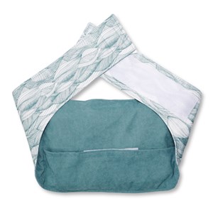 Ceinture chauffante bleue coton bio