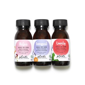 Coffret 3 huiles de massage bio