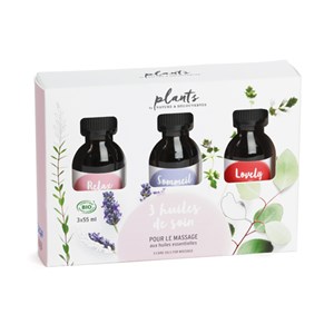 Coffret 3 huiles de massage bio