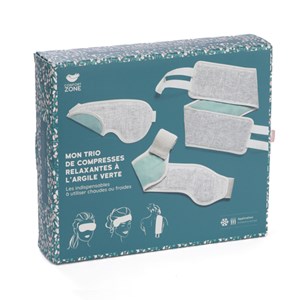 3 compresses relaxantes argile verte