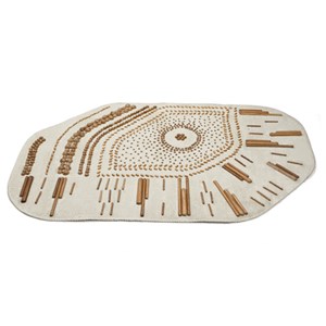 Tapis de réflexologie plantaire Ecru