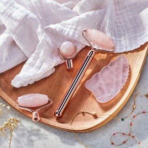 Kit premium massage visage quartz rose