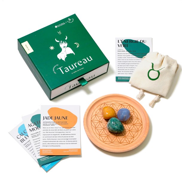 Nature & Découvertes - Coffret astro lithothérapie Taureau
