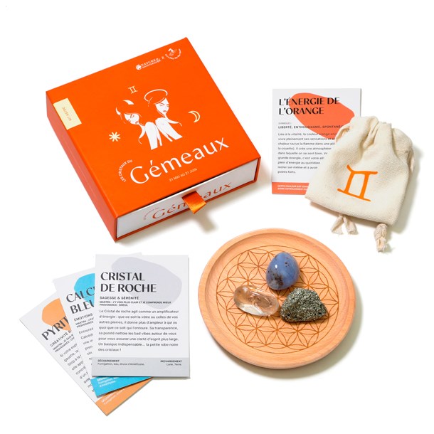 Nature & Découvertes - Coffret astro lithothérapie Gémeaux