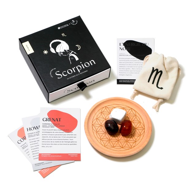 Nature & Découvertes - Coffret astro lithothérapie Scorpion