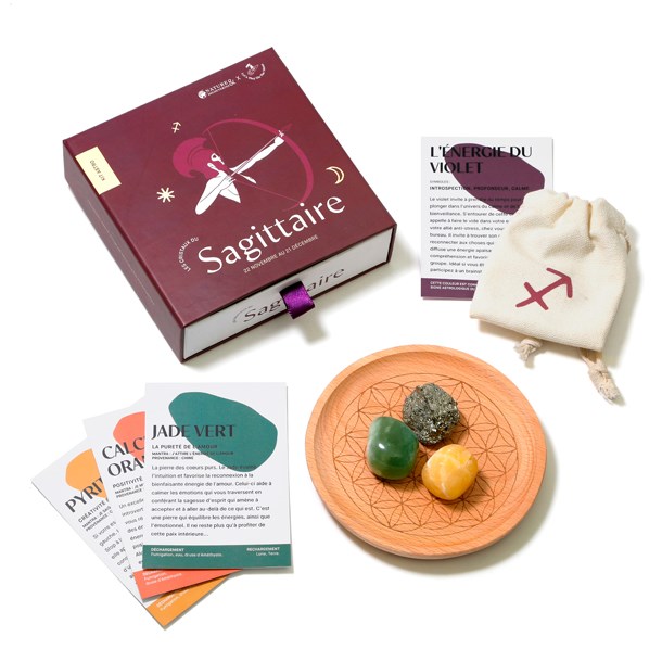 Nature & Découvertes - Coffret astro lithothérapie Sagittaire
