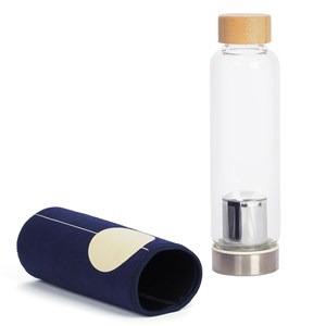 Bouteille en verre avec filtre à thé