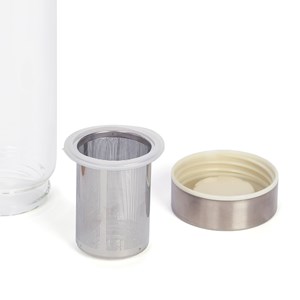 Bouteille en verre avec filtre à thé