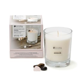 Bougie parfumée Amour pierres naturelles