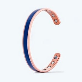 Bracelet cuivre magnétique bleu
