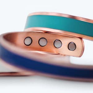 Bracelet cuivre magnétique bleu Taille 2