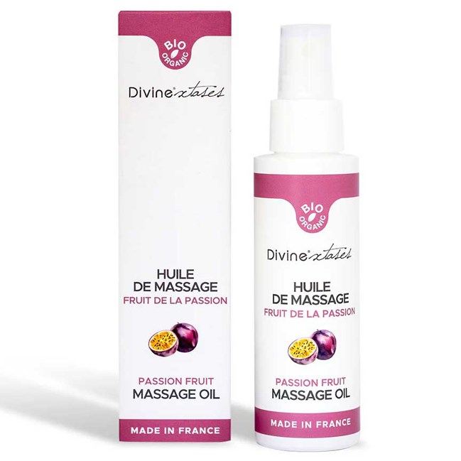 Huile de massage bio fruit de la passion