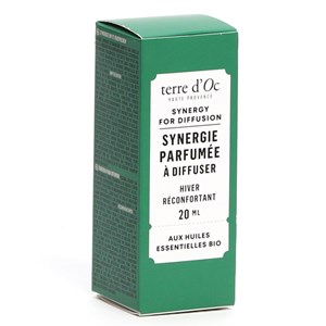 Synergie d'huiles essentielles à diffuser parfum Hiver réconfortant note boisée