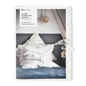 Taie d'oreiller en soie 19 mommes 65x65 Ivoire