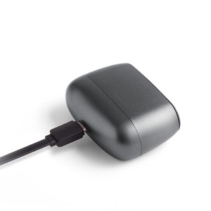 Mini réveil Lexon Minut commande tactile batterie rechargeable Gris foncé