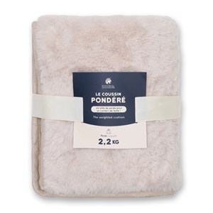Coussin pondéré fausse fourrure