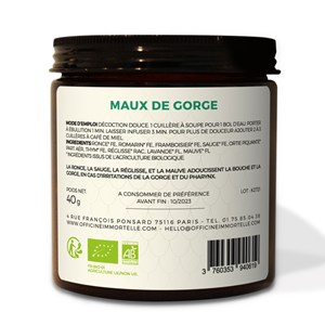 Infusion gorge L'Officine Immortelle