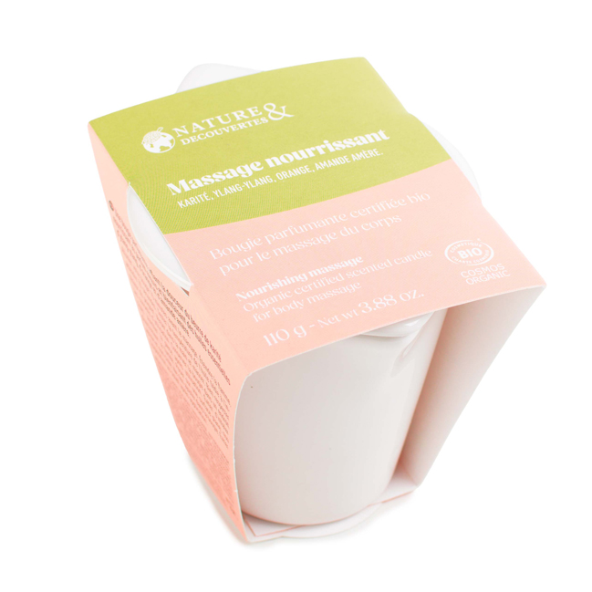 Bougie De Massage CARAMEL PURESPA - 100% Végétale, Sans Parabène - Fabriquée En France