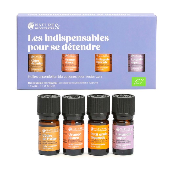 Coffret 4 huiles essentielles détente