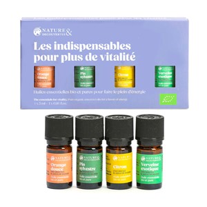 Coffret 4 huiles essentielles vitalité