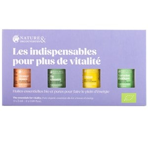 Coffret 4 huiles essentielles vitalité