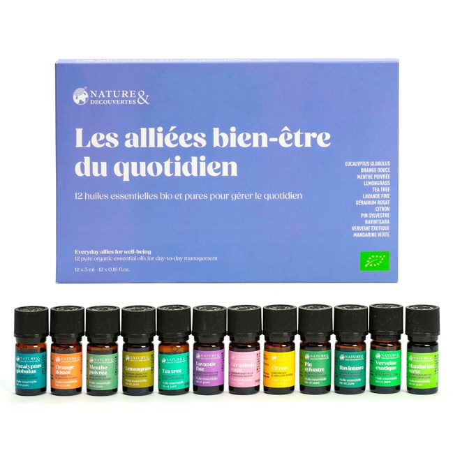 Coffret 12 huiles essentielles bio