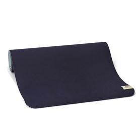 Tapis de yoga bicolore bleu