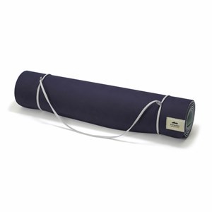 Tapis de yoga bicolore bleu