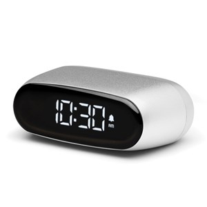 Mini réveil Lexon Minut commande tactile batterie rechargeable Métal