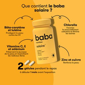 Gélules préparation solaire Baba