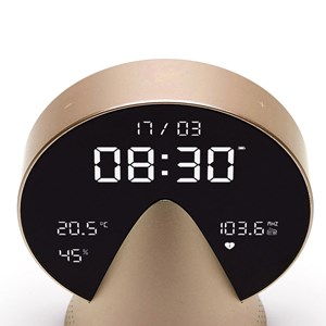 Réveil radio & enceinte Bluetooth Lexon Doré