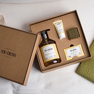 Coffret cadeau soins savon de Marseille