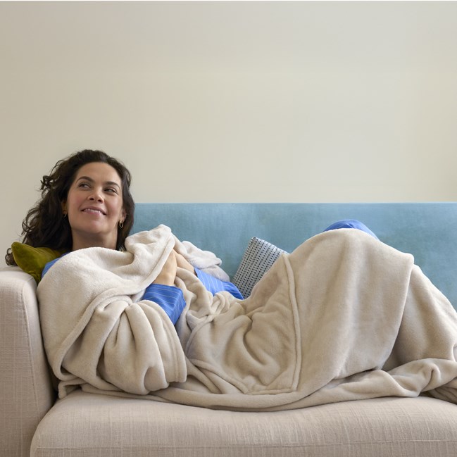 Plaid intégral 2 en 1 polyester recyclé