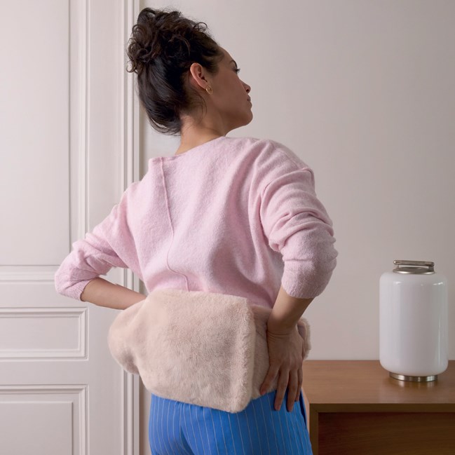Bouillotte-ceinture lombaire recyclée