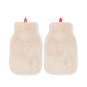 2 bouillottes fausse fourrure recyclée