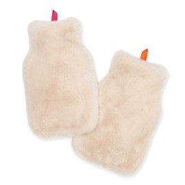 2 bouillottes fausse fourrure recyclée