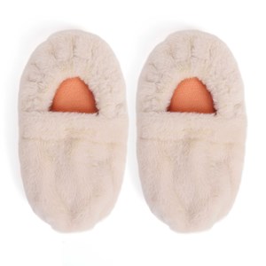 Chaussons chauffants fausse fourrure